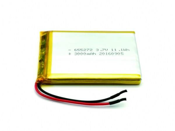 3.7V polymer lithium battery | 655272 3000mAh 3.7V