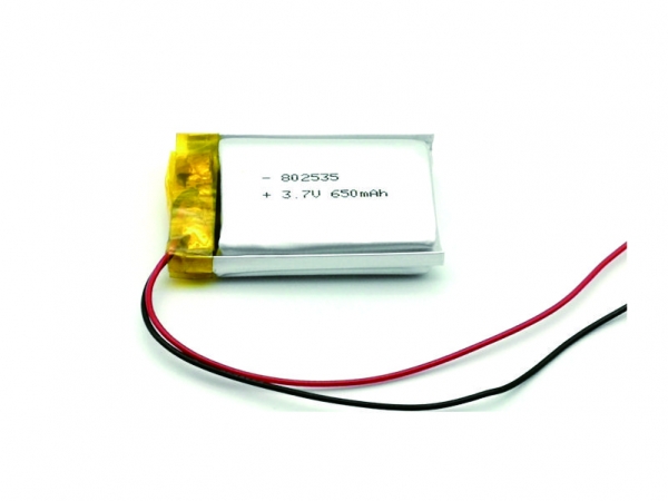 3.7V polymer lithium battery | 802535  650mAh 3.7V 