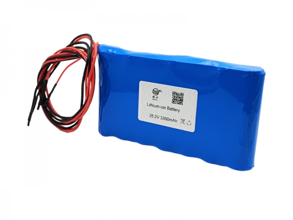 25.2V 3350mAh cylindrical lithium battery |18650 lithium battery, four wires