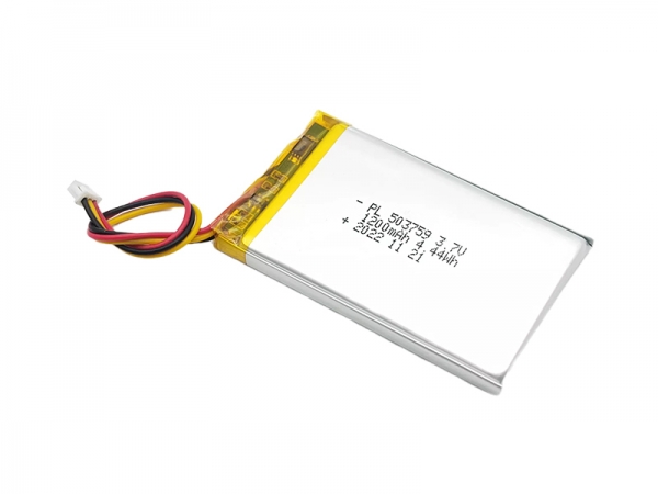 3.7 V lithium polymer batteries | 503759 3.7 V 1200 mah-3pin