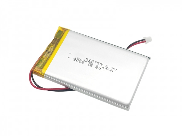 3.7 V lithium polymer batteries | 503759 3.7 V 1200 mah-2pin