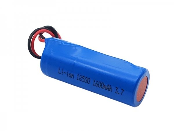 3.7V 1600mAh cylindrical lithium battery | 18500 - 2pin