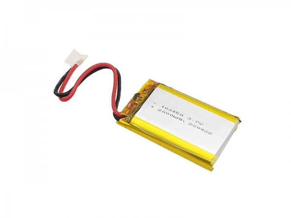 103450 3.7V 2000mAh high temperature lithium battery-20AWG