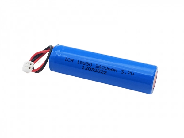 3.7V 2600mAh cylindrical lithium battery-2pin