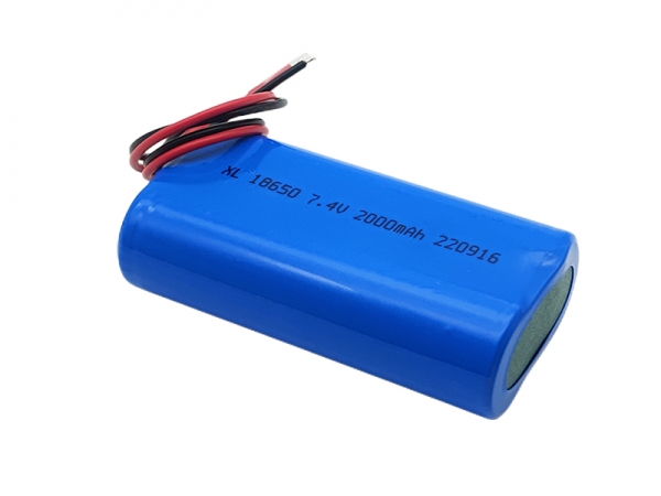 7.4V 2000mAh cylindrical lithium battery | 2S1P lithium battery