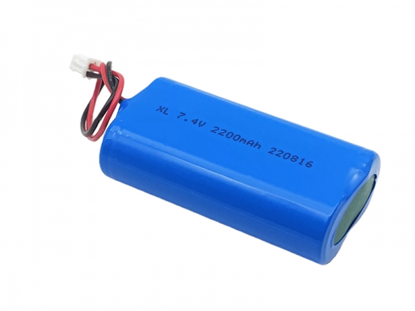 7.4V 2200mAh 18650 cylindrical lithium battery-2pin
